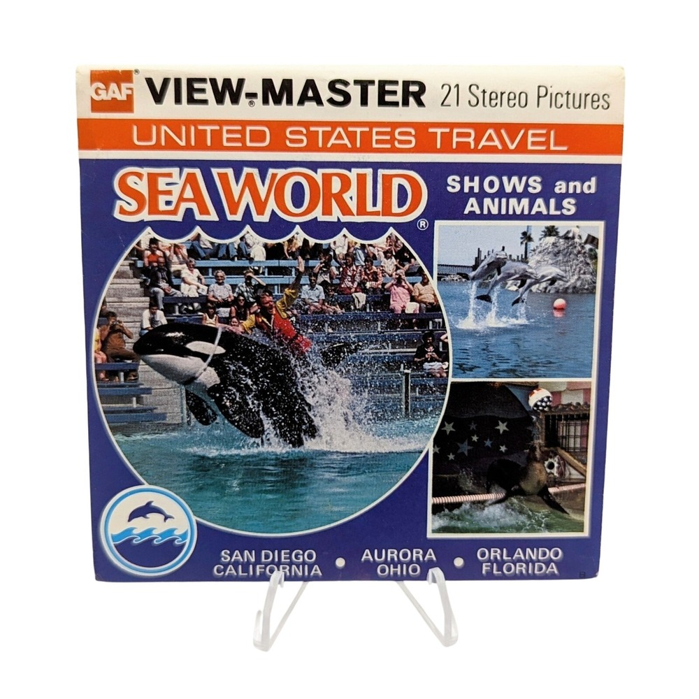 1976 GAF View-Master Sea World Shows & Animals 21 Stereo Pictures 3 Reel Pack